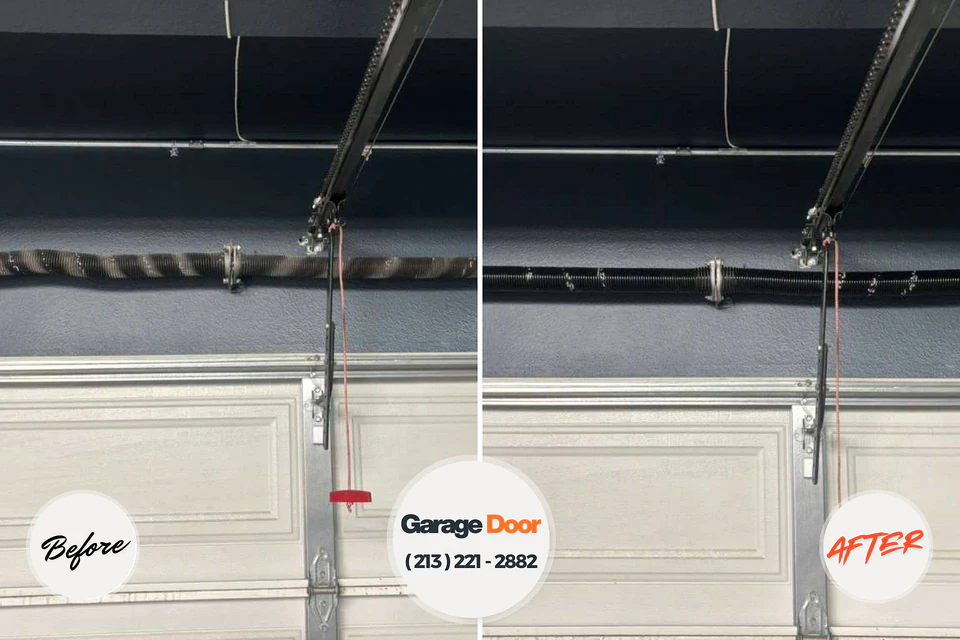 Before and after: garage door company Naval Academy, MD